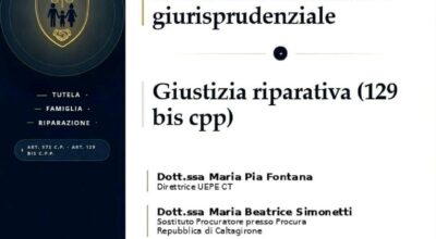 Evento in presenza: “Maltrattamenti in famiglia, evoluzione normativa e giurisprudenziale. Giustizia riparativa.”
