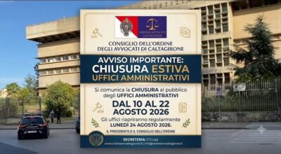 Chiusura uffici amministrativi dell’Ordine: 10-22 agosto c.a.